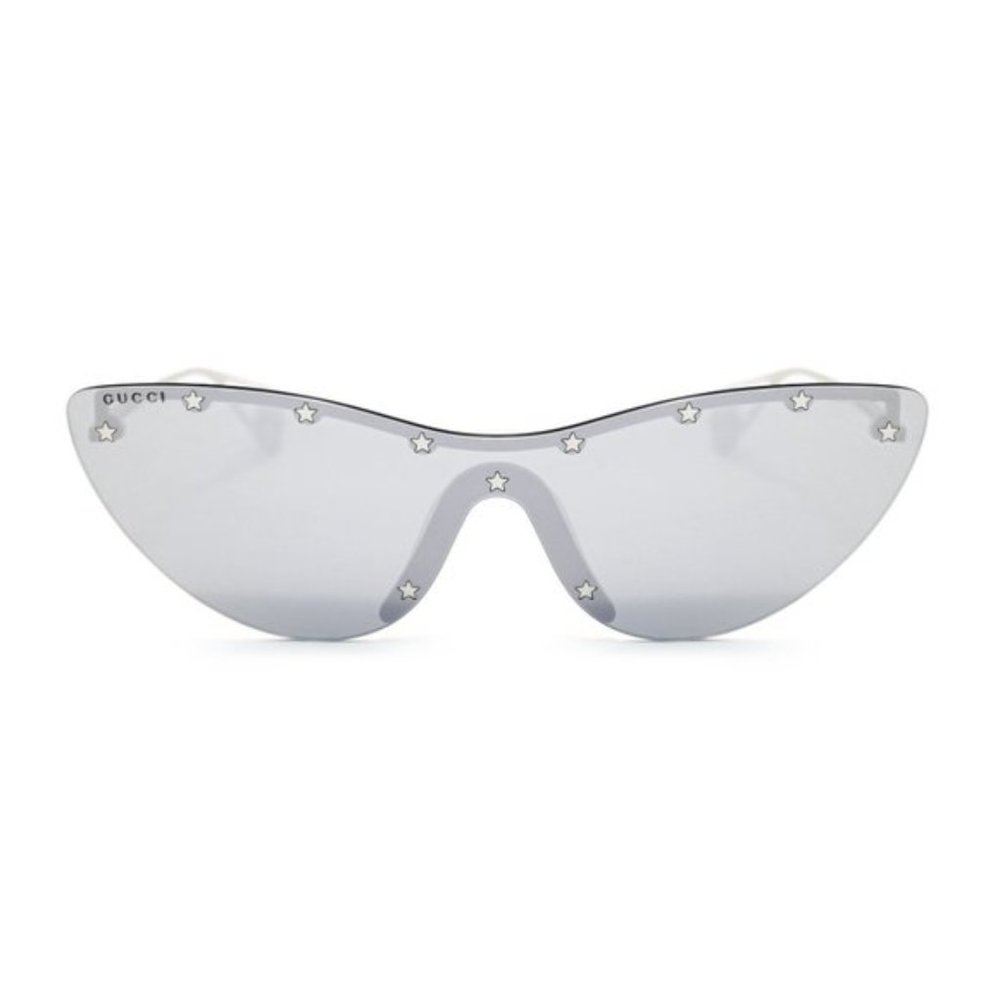 Gucci Mirrored Grey Cat Eye Sunglasses